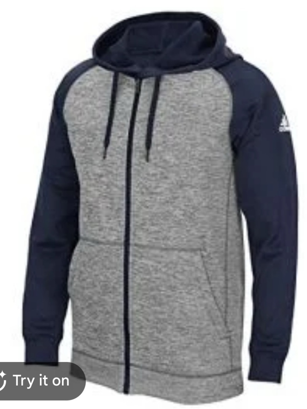 Adidas Team Issue Climawarm Zip up Hoodie Mens Medium Blue / Gray NWT